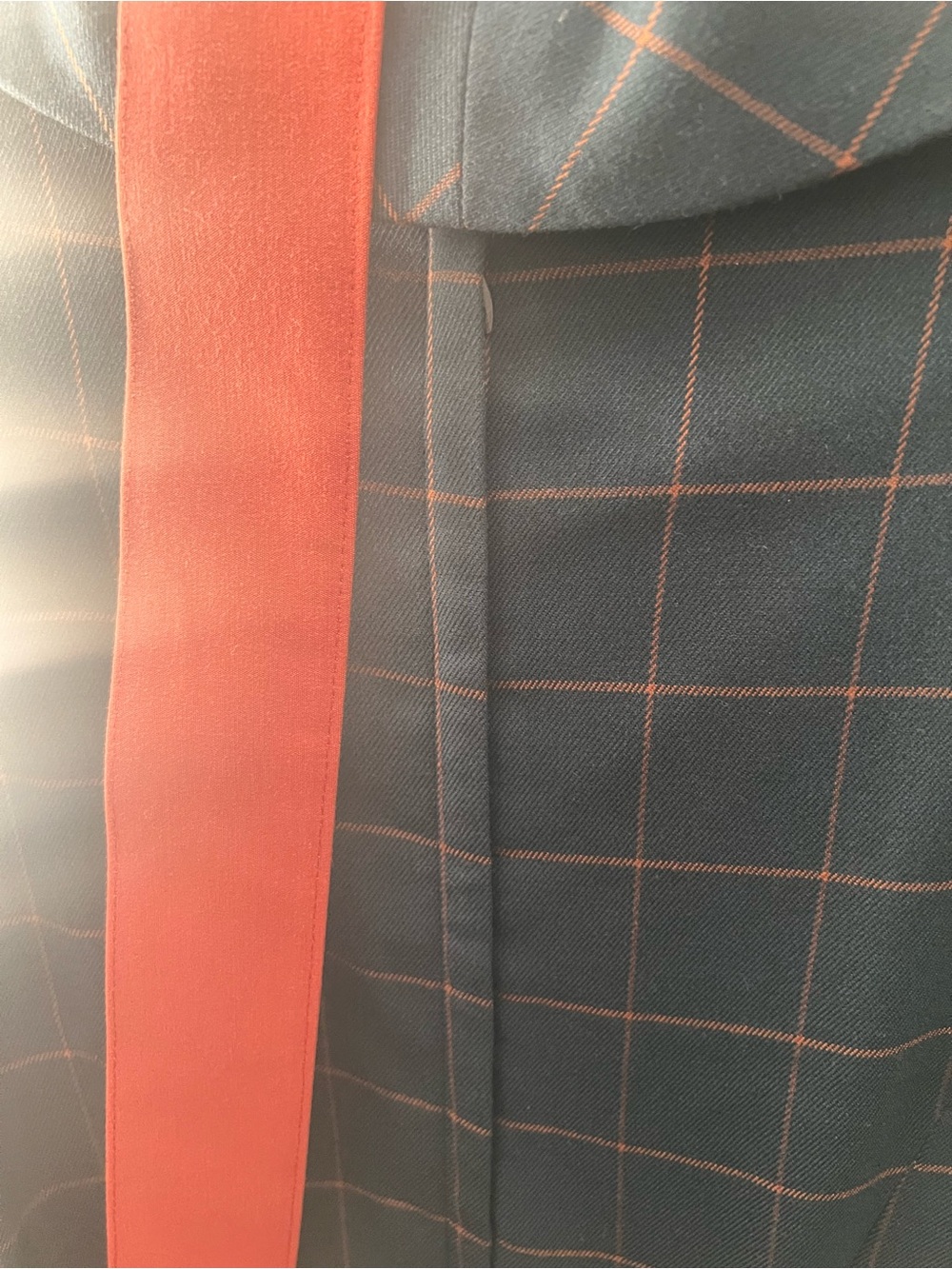 Misscandyfloss - NWT Navy Blue Vintage-Style Fit & Flare Dress with Red Belt - Picture 4 of 8